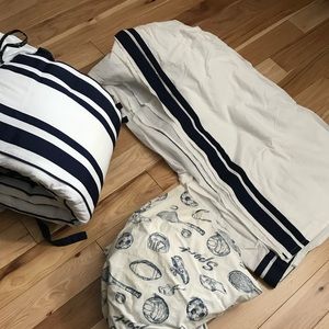 Pottery Barn Harper Crib bumper, bedskirt + sheet